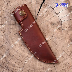 Étui à couteau en cuir fait main de haute qualité, en cuir de vache véritable, avec passant de ceinture, pour la chasse, le camping, la survie, EDC, personnalisable, vente en gros - Product Image 5