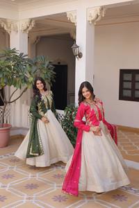 Conjunto de Vestidos de Diseñador con Dupatta y Bordado con Lentejuelas, Ropa India y Pakistaní para Exportación - Product Image 6