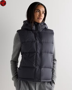 <b>Women's</b> Hooded Puffer <b>Vest</b> Lightweight Waterproof <b>Down</b> Alternative Gilet Windproof Warm Outerwear <b>Women's</b> Hiking <b>Down</b> <b>Vest</b> - Product Image 1