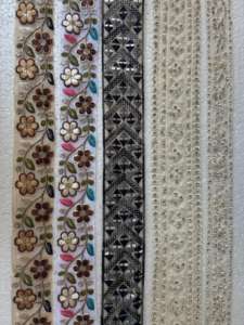 Ribete de encaje de red con flores 3D bordadas florales surtidas, de poliéster ecológico, para vestido de novia, manualidades DIY, venta al por mayor y exportación. - Product Image 5