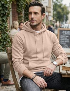 Custom Oversized Mens Hoodies Plain Cotton Blank Pullover Bulk Big Sizes Graphic Casual Men's Hoodies and Sweatshirt Regular Fit - Product Image 4