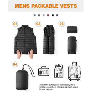 Nouveau gilet matelassé personnalisé avec logo, gilets équestres rembourrés, vêtements d'hiver décontractés et chauds, vestes matelassées pour hommes - Product Image 5