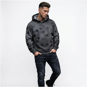 Survêtement épais en molleton 100% coton avec logo personnalisé imprimé effet délavé, épaules tombantes, pour la vente en gros - Product Image 3