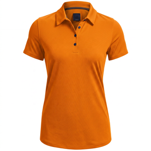 เสื้อโปโลแขนสั้นสีกรมท่าสำหรับผู้ชาย สีพื้น แห้งเร็ว ผ้าถัก สไตล์ลำลอง - Product Image 6