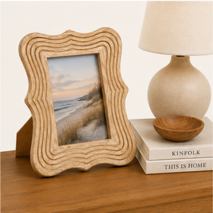 Classic Wavy Wooden Photo <b>Frame</b> Solid Mango <b>Wood</b> Scalloped <b>Picture</b> <b>Frame</b> Tabletop Desktop Decor Wholesale <b>Wood</b> <b>Frame</b> - Product Image 4