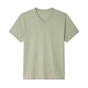 เสื้อยืดคอวีสีขาวผ้าฝ้ายพรีเมียมสำหรับผู้ชาย เนื้อผ้านุ่มสบาย เหมาะสำหรับฤดูร้อน สไตล์ลำลอง จำหน่ายส่งจำนวนมาก - Product Image 4
