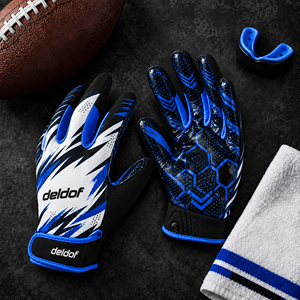 Guantes de Receptor Transpirables de Alto Rendimiento para Fútbol Americano, Palma de Silicona Adhesiva, Poliéster Transpirable, Guantes Deportivos para Exteriores - Product Image 3