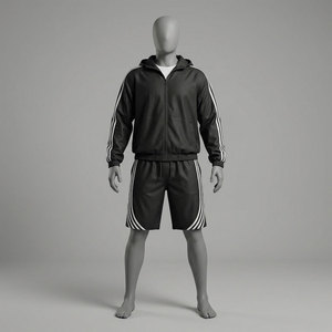 Custom Men <b>Knitted</b> 240g Polyester Autumn Plus Size Breathable Lightweight Windbreaker Two-Piece Waterproof Anti-UV Quick <b>Sets</b> - Product Image 4