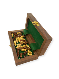 Boîte et plateau d'échecs en bois de 6 pouces, finition naturelle, jeu de stratégie classique pour le divertissement familial et les activités intérieures - Product Image 4