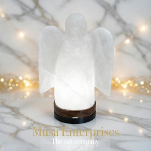 Lampe en sel rose de l'Himalaya naturel, faite à la main, purificateur d'air, lumière décorative pour chambre à coucher et salon, ambiance relaxante - Product Image 1