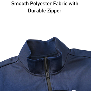 Conjunto Deportivo de 2 Piezas para Hombre, Color Azul Marino, Chaqueta con Cierre y Cuello Camisero, Pantalones Deportivos con Cordón Ajustable, Estilo Casual - Product Image 6