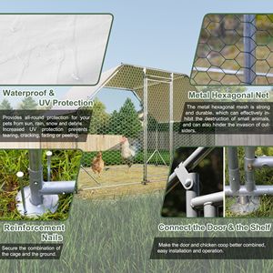 Grande gabbia per animali da allevamento di pollaio In metallo zincato - Product Image 3