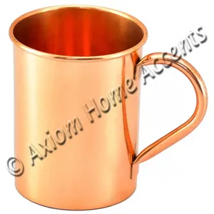 Axiom Home Accents – Lot de 4 mugs à bière en cuivre pur avec poignées pour Moscow Mule et autres boissons – Vente en ligne exclusive - Product Image 5