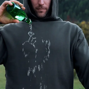 Sudadera con Capucha para Hombre, Premium, Sólida, Otoñal, Nueva Tela Tecnológica Impermeable, 65% Algodón, 35% Lyocell, Corte Ajustado, Forro Suave, Bolsillos Ocultos - Product Image 3