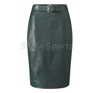 Service OEM, jupes en cuir véritable pour femmes, best-sellers, logo personnalisé, respirantes, jupes en cuir pour femmes pour l'extérieur - Product Image 3