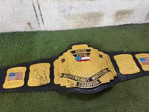 Cinturón de Campeón de Lucha Libre de Peso Pesado de la WCW de Estados Unidos, Diseño de Águila Chapada en Oro, Cuero Negro Original, Unisex, Artes Marciales - Product Image 5
