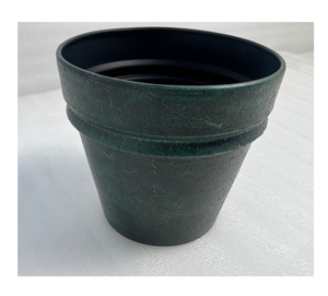 Macetero moderno de hierro con acabado de cuero de primera calidad para decoración interior contemporánea y uso en paisajismo exterior. - Product Image 6