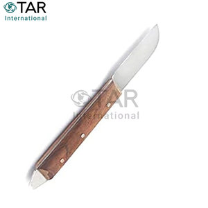 มีดปาดปูนสเตนเลสเกรดพรีเมียม 12R ไม้พายผสมยาสำหรับทันตกรรม ด้ามไม้ คุณภาพสูง เครื่องมือผ่าตัดพลาสติก - Product Image 2