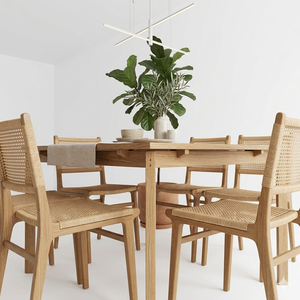 Hospitality Luxury Solid Teak Modern Wholesale Verona Natural Teak Woven <b>Dining</b> <b>Chair</b> <b>Dining</b> Room Furniture Natural Cane Weaving - Product Image 5