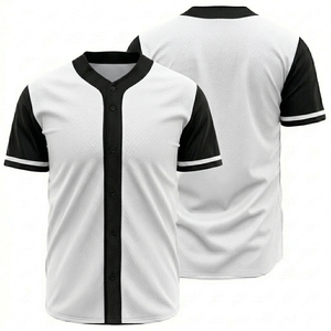 Maillot de baseball à séchage rapide avec nom et numéro d'équipe, sublimé, col en V, protection UV, respirant, pour hommes et femmes, été - Product Image 1