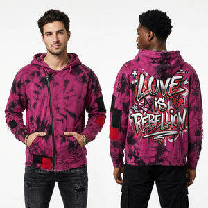 Sweat à capuche minimaliste pour homme, broderie tonale personnalisée, coton biologique 400 GSM, pull-over de luxe streetwear, fabricant de qualité - Product Image 1