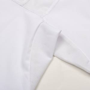 Camiseta de punto de alta calidad, color blanco, manga larga, cuello redondo, con diseño y talla personalizados. - Product Image 5