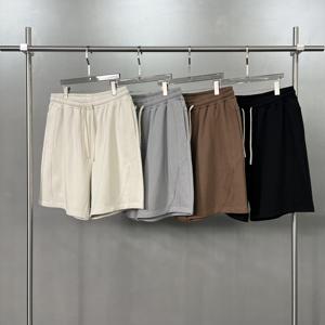 Summer Men's Solid Embroidered Button Mid Waist Breathable Casual Plus Size Fitness Boardshorts - Product Image 1