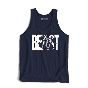 Camiseta sin mangas deportiva personalizada para hombre, color gris, con estampado de construcción corporal, transpirable, cuello en V, 100% algodón, con logo frontal. - Product Image 2