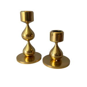 Factory Direct Modern Gold Plated Handmade Easter <b>Candlesticks</b> Set 2 Gold Teardrop Shape <b>Brass</b> Candle Holders Luxury Home Decor - Product Image 1