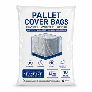 Pallet <b>Cover</b> Bags | Square Bottom Bag Heavy Duty LDPE & LLDPE Food Grade for Packaging Zipper Top Customizable Secure <b>Covers</b> - Product Image 3