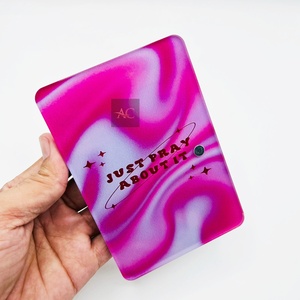 Acrylic Lash <b>Box</b> Rectangle Portable Magnetic Palette <b>Pink</b> Marble Design Just Pray About It Print Beauty <b>Tool</b> - Product Image 1