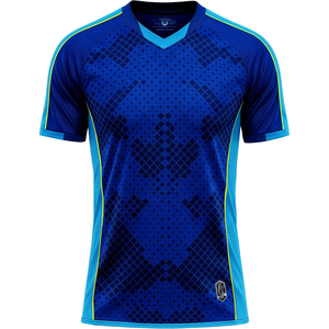 Camiseta de Fútbol para Hombre, Cuello en V, Estampado Geométrico Verde, Manga Corta, Poliéster que Absorbe la Humedad, Corte Regular, Todas las Temporadas, Nombre del Equipo Personalizado - Product Image 5