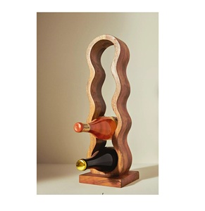 Decorative Wooden Wine <b>Rack</b> For Luxury Home Bar Setup With Classic Style And Functional Bottle Organizer - Product Image 6