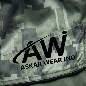 กางเกงชกมวยลายพราง Askar สีเขียวทอง ขอบเอวพิมพ์ลายซิลค์สกรีน ระบายอากาศได้ดี แห้งเร็ว ทรงหลวม ใส่ได้ทั้งชายและหญิง เหมาะสำหรับศิลปะการต่อสู้ - Product Image 4