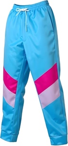 Ensemble de survêtement pour filles avec blocs de couleur, veste à fermeture éclair à manches longues, pantalon avec poches latérales, style sportif, polyester, vêtements de printemps - Product Image 5