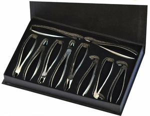 Juego de 10 Pinzas de Extracción Dental Manuales Reutilizables, Patrón Inglés, Instrumentos Quirúrgicos de Acero Inoxidable - Product Image 2