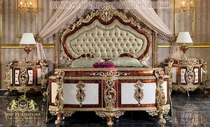 Juego de Muebles de Dormitorio de Madera Tallada Estilo Princesa, Muebles de Dormitorio de Lujo en Platino Plateado, Compre Muebles de Dormitorio de Madera de Teca en EE. UU. - Product Image 3