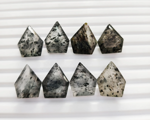 Cuarzo rutilado negro AAA facetado con forma de escudo, piedra preciosa de 17*14 mm, 100% NATURAL, para la fabricación de joyas a precio de mayorista. - Product Image 6