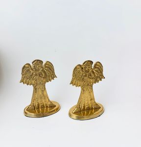 Figura Decorativa de Ángel de Latón para el Hogar, Adorno Decorativo Elegante Hecho a Mano para Interiores Modernos y Decoración de Mesa de Oficina - Product Image 1