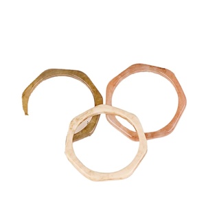 ข้อดีเครื่องประดับกำไลข้อมืออะคริลิคเรซิ่นหลากสีแวววาวสร้อยข้อมืออะคริลิคทรงสี่เหลี่ยมที่ไม่สม่ำเสมอสำหรับ - Product Image 6