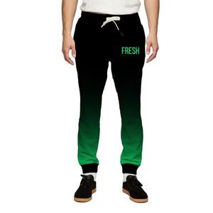 Men's Gradient Green Black Sweatpants <b>Elastic</b> <b>Waist</b> Sublimation Print Casual Joggers Lightweight Polyester Summer Wear1 - Product Image 1