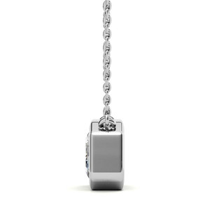 Handmade Lab Created 18k Gold Diamond <b>Pendant</b> Charm Jewellery <b>Emerald</b> Cut Bezel Lab Grown Diamond <b>Pendant</b> For Women And Girls - Product Image 4