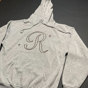 Sweat à capuche streetwear personnalisé avec strass, coupe classique, molleton épais, vintage, 100% coton, hiver, lot de 2 sweats à capuche - Product Image 3