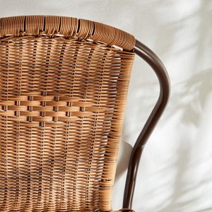 Stylish Polyrattan <b>Chair</b> Outdoor Dining Seating <b>with</b> Weather Resistant Material for Garden Patio Balcony Home Furniture - Product Image 6