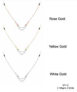 Collar Mangalsutra de Oro Rosa de 14K con Diamante de Corte Brillante de 34 Quilates Cultivado en Laboratorio para Mujer, Uso Diario, Compromiso, Boda, Certificado IGI - Product Image 4