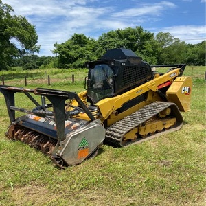 CAT Skid Steer with Mulcher Head Attachment Powerful Forestry Brush <b>Cutter</b> <b>Hydraulic</b> System Tree Land Clearing Equipment - Product Image 1