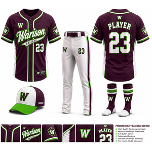 Plus Size Unisex Breathable Baseball Teamwear Uniform Set Sublimation 100% Polyester Softball Training Uniform Kit - Product Image 3