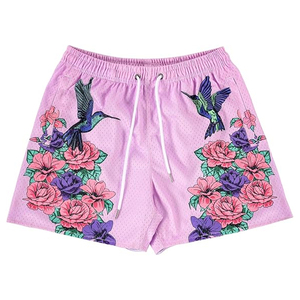 กางเกงบาสเก็ตบอลตาข่ายผู้ชาย OEM เอวยางยืด มีเชือกผูก กระเป๋าข้าง พิมพ์ลายดิจิตอล 3 มิติ แบบซับลิเมชั่น รับผลิตแบบ OEM ODM - Product Image 6