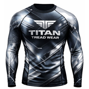 เสื้อแรชการ์ดสำหรับผู้ชายและผู้หญิง - น้ำหนักเบา ระบายอากาศได้ดี ยืดหยุ่นได้ ชุดออกกำลังกาย ป้องกันแบคทีเรีย แห้งเร็ว ป้องกันรังสียูวี แขนยาว - Product Image 1