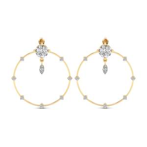 REYES Pendientes de Aro de Plata de Ley 925 de Alta Calidad con Moissanita, Regalo de Boda para Mujer, Joyería Fina de Lujo Chapada en Oro de 14K - Product Image 2